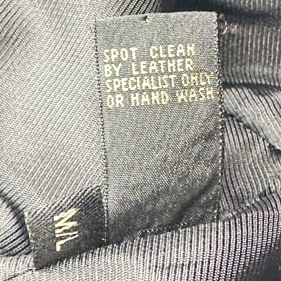 Coach Bucket Hat Women M/L Black Grey Excellent Signature Monogram Leather Trim - Picture 8 of 11